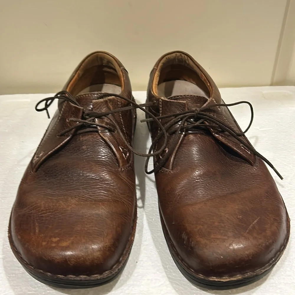 Birkenstock Footprints Men's Brown Leather Lace Up Oxford Shoes Size 10 (43)